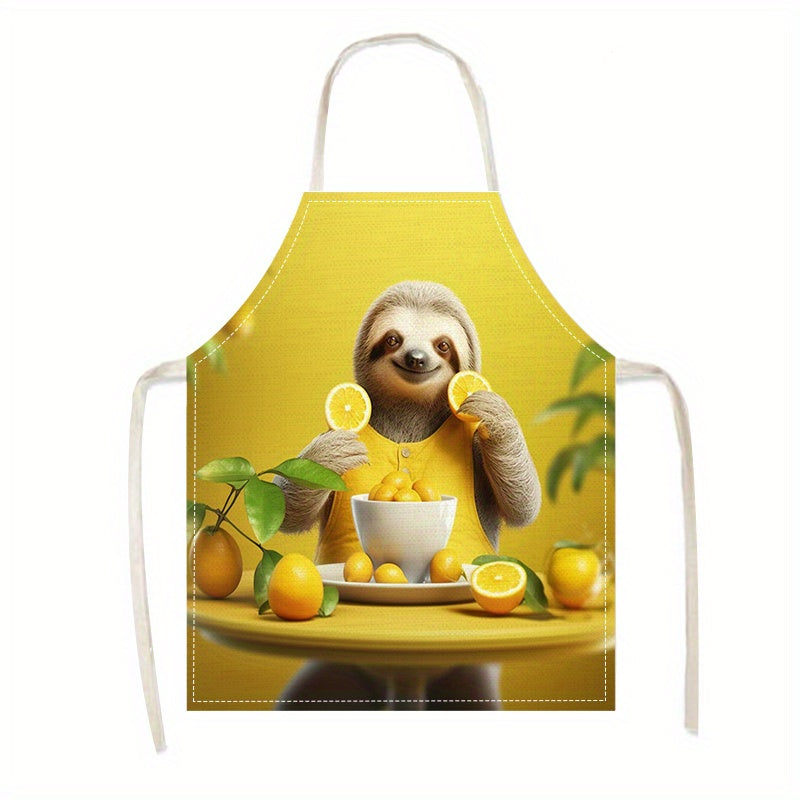 Cute Sloth Lemon Apron