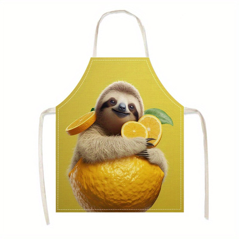 Cute Sloth Lemon Apron