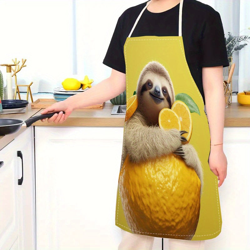 Cute Sloth Lemon Apron