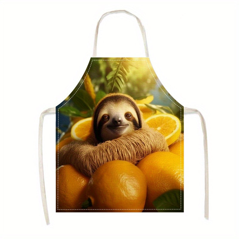 Cute Sloth Lemon Apron