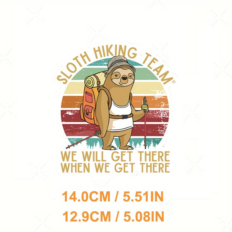 Sloth Hiking Team Vinyl Decal Sticker