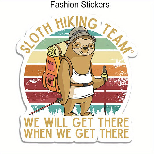 Sloth Hiking Team Vinyl Decal Sticker