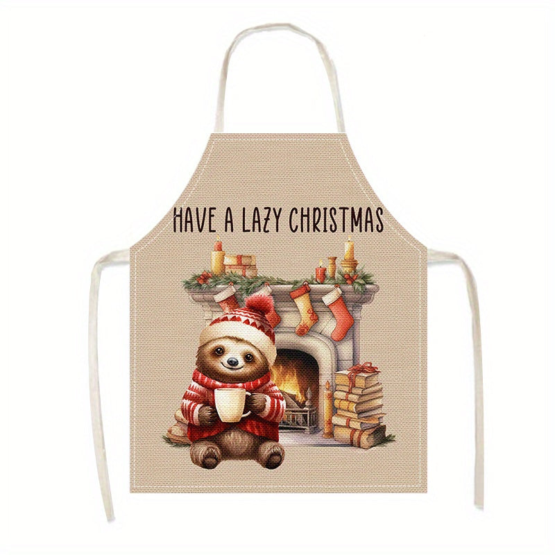 Festive Christmas Sloth Apron