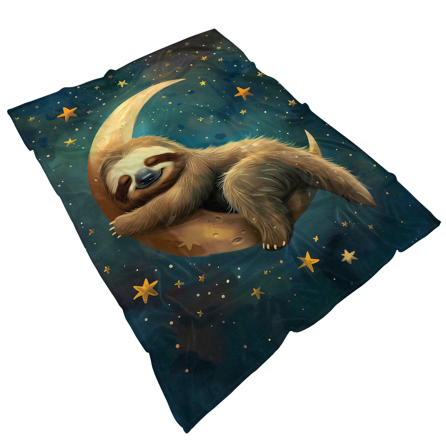 Sloth on Moon Blanket