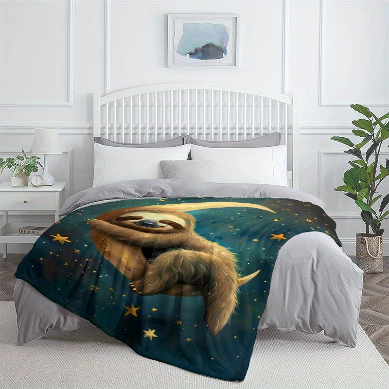 Sloth on Moon Blanket