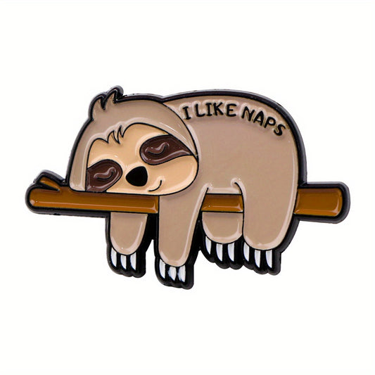 I Like Naps, Sleepy Sloth Enamel Pin