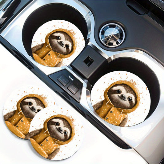 Sloth Hoodie Car Cup Holders