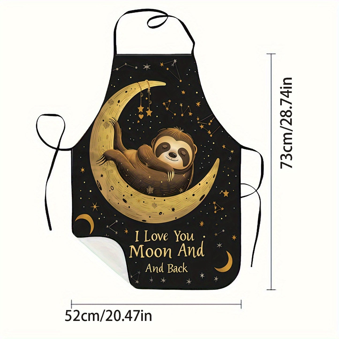 I love You The Moon And Back Sloth Apron