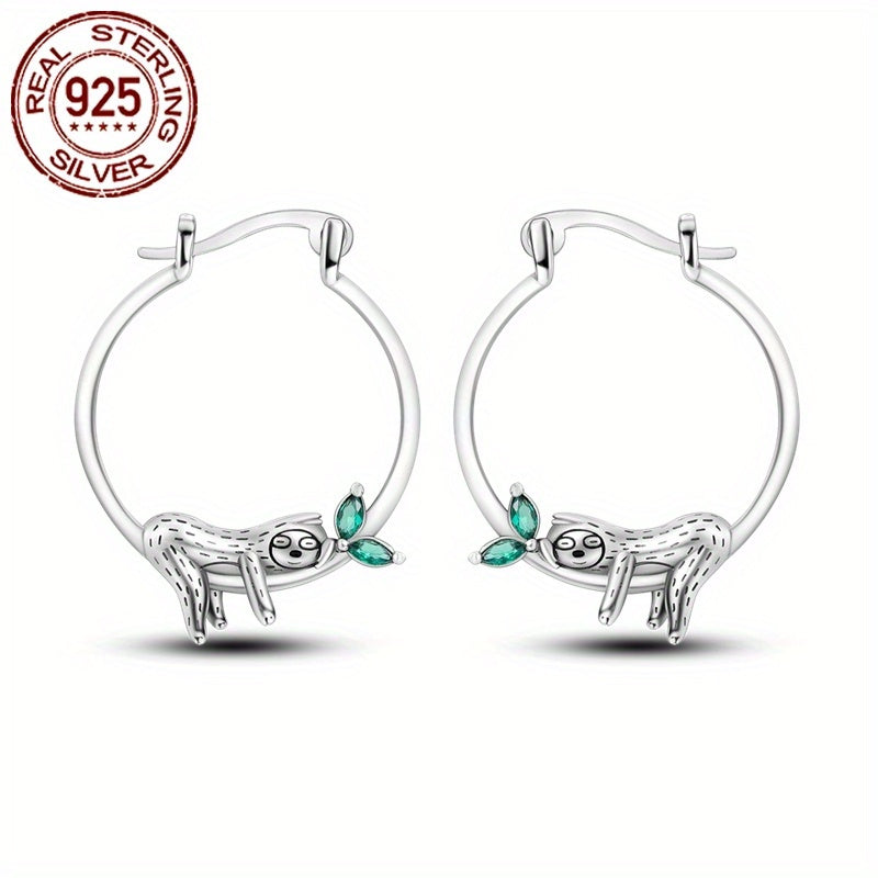 Hoop Sloth Earrings