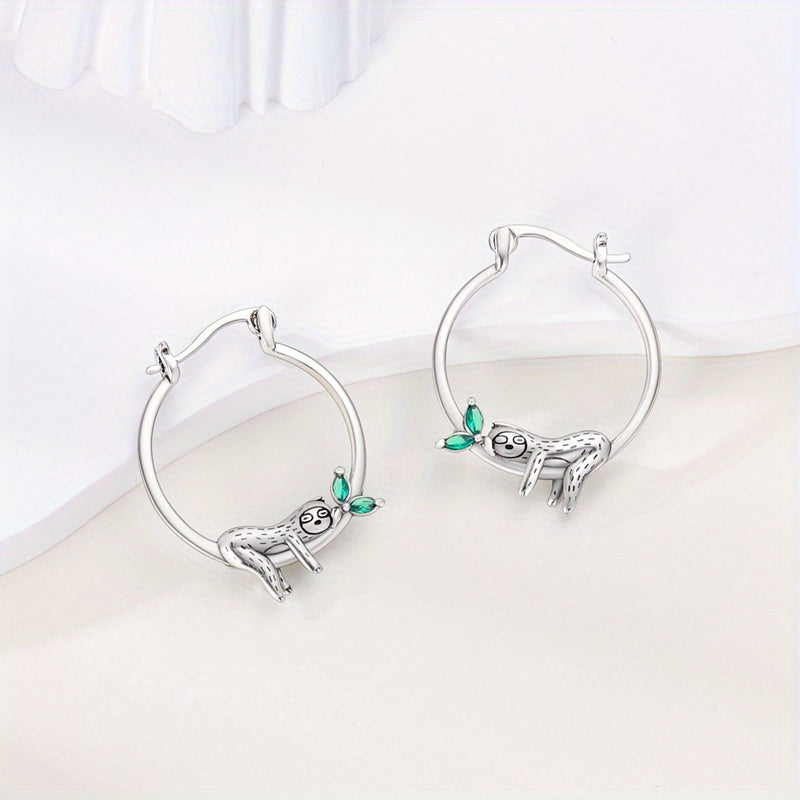 Hoop Sloth Earrings