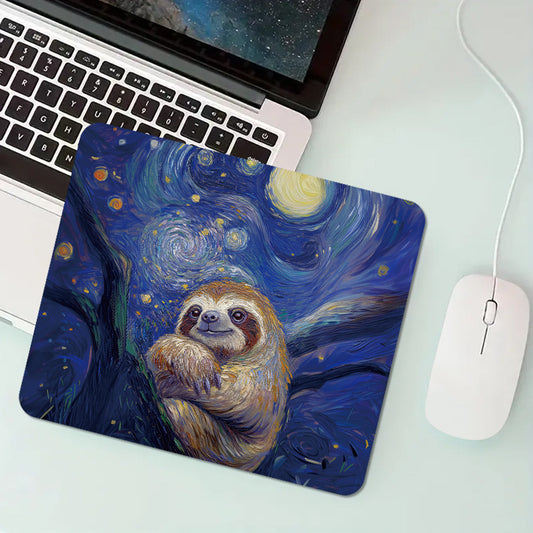 Starry Sky Sloth Mouse Pad