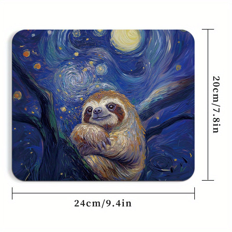 Starry Sky Sloth Mouse Pad