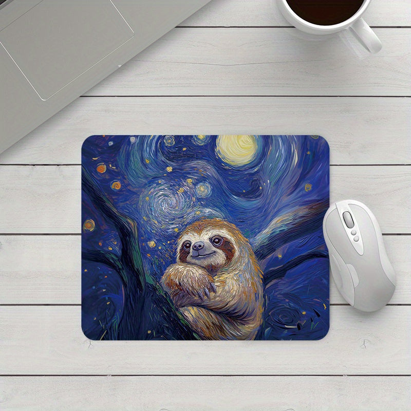 Starry Sky Sloth Mouse Pad