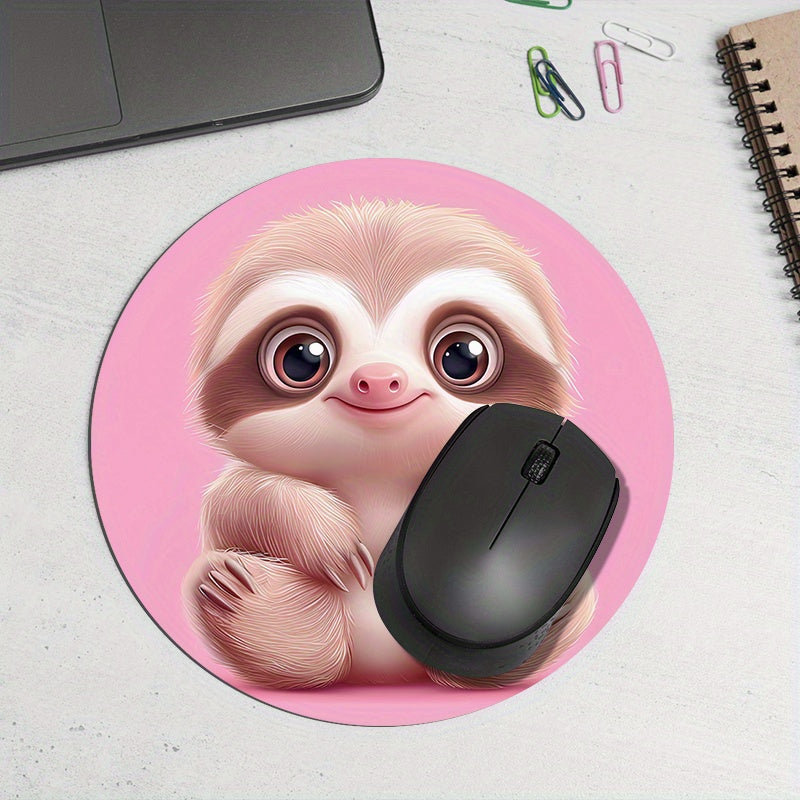 Sloth Baby Round Mouse Pad