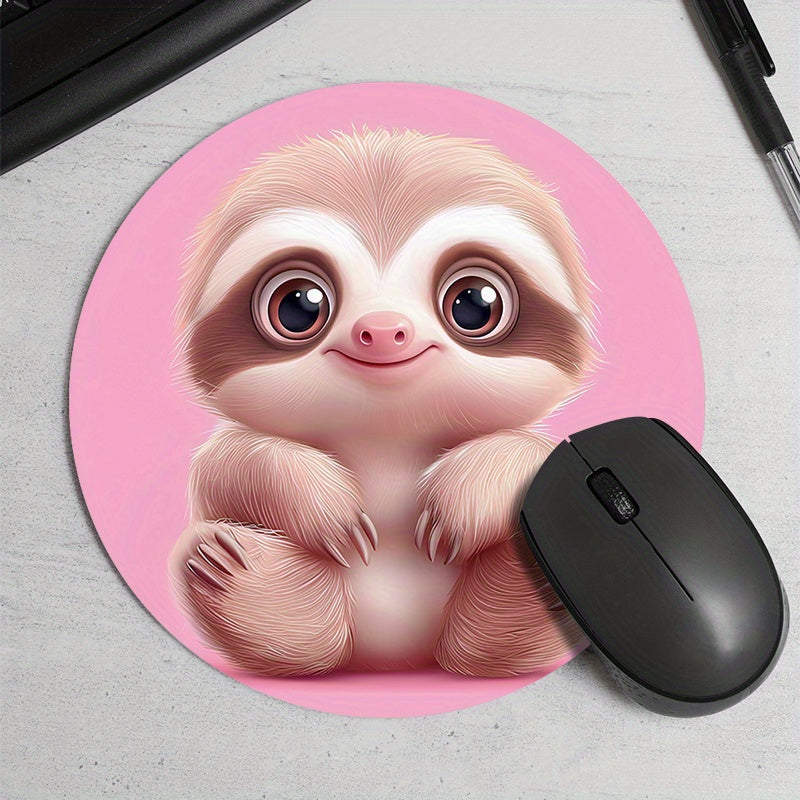 Sloth Baby Round Mouse Pad