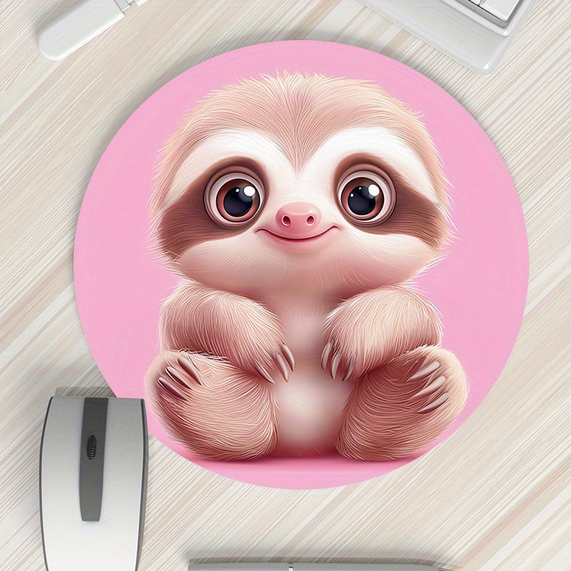 Sloth Baby Round Mouse Pad