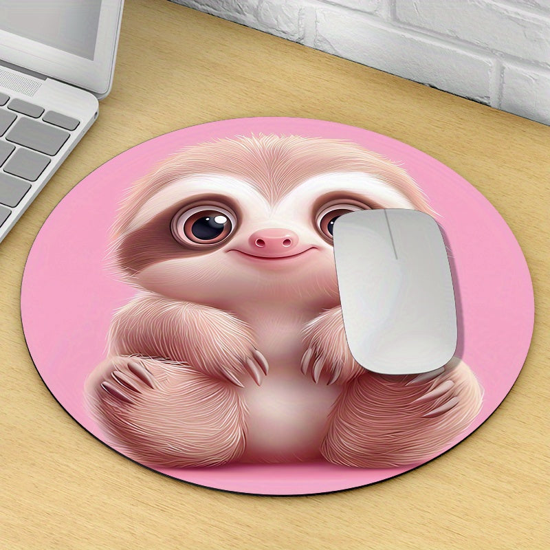 Sloth Baby Round Mouse Pad