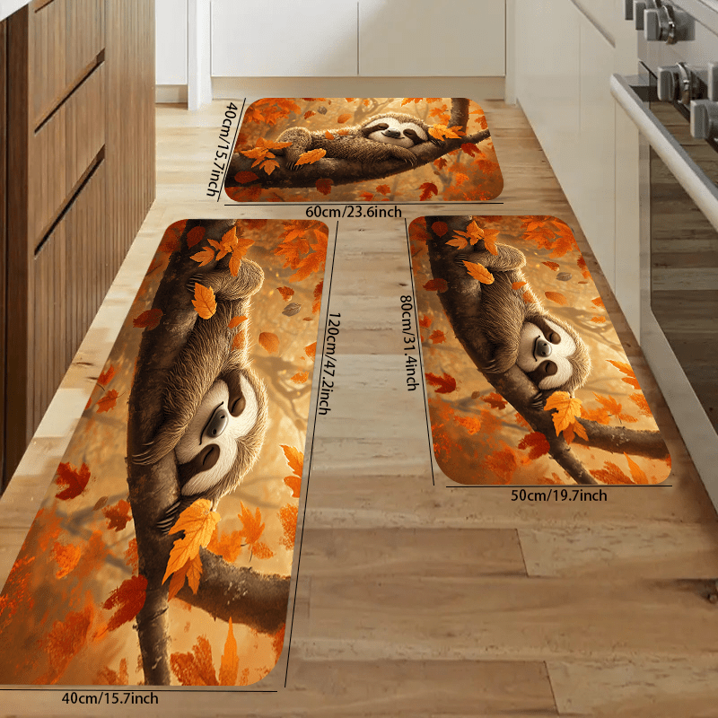 Sloth Autumn Door Mat