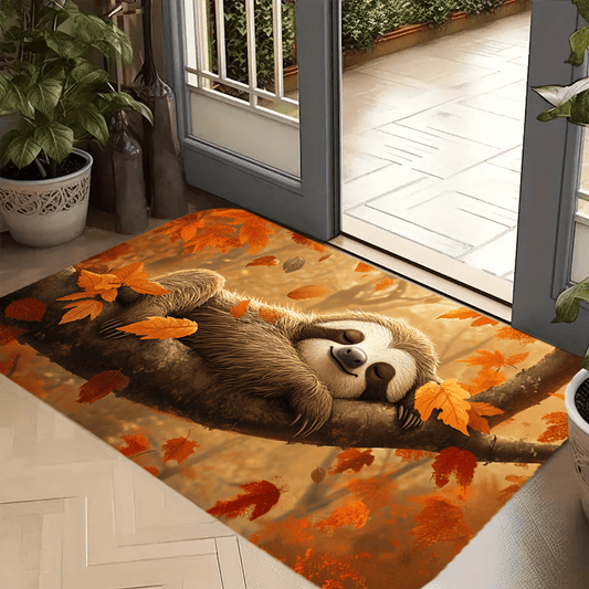 Sloth Autumn Door Mat