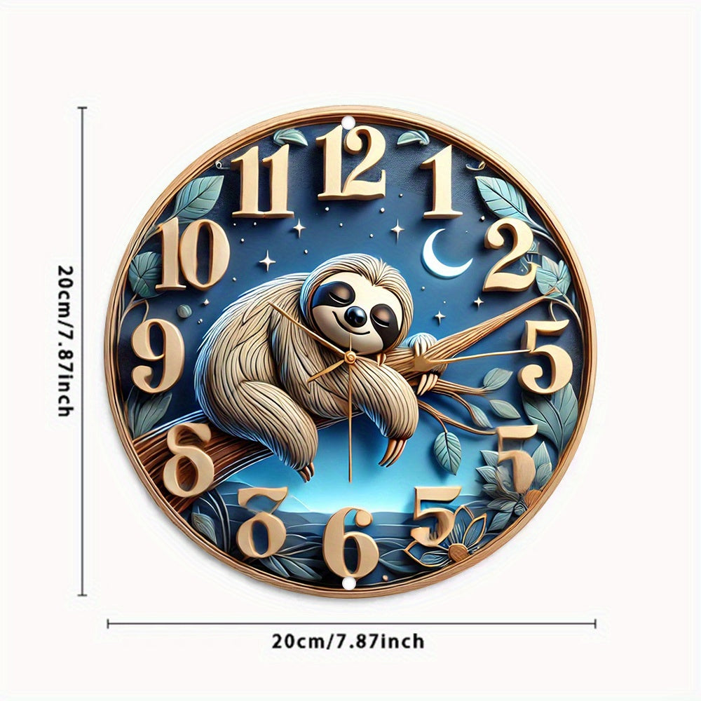 Sloth Moonlight Wall Clock