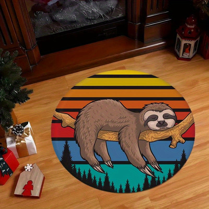 Cute Sloth Round Rug