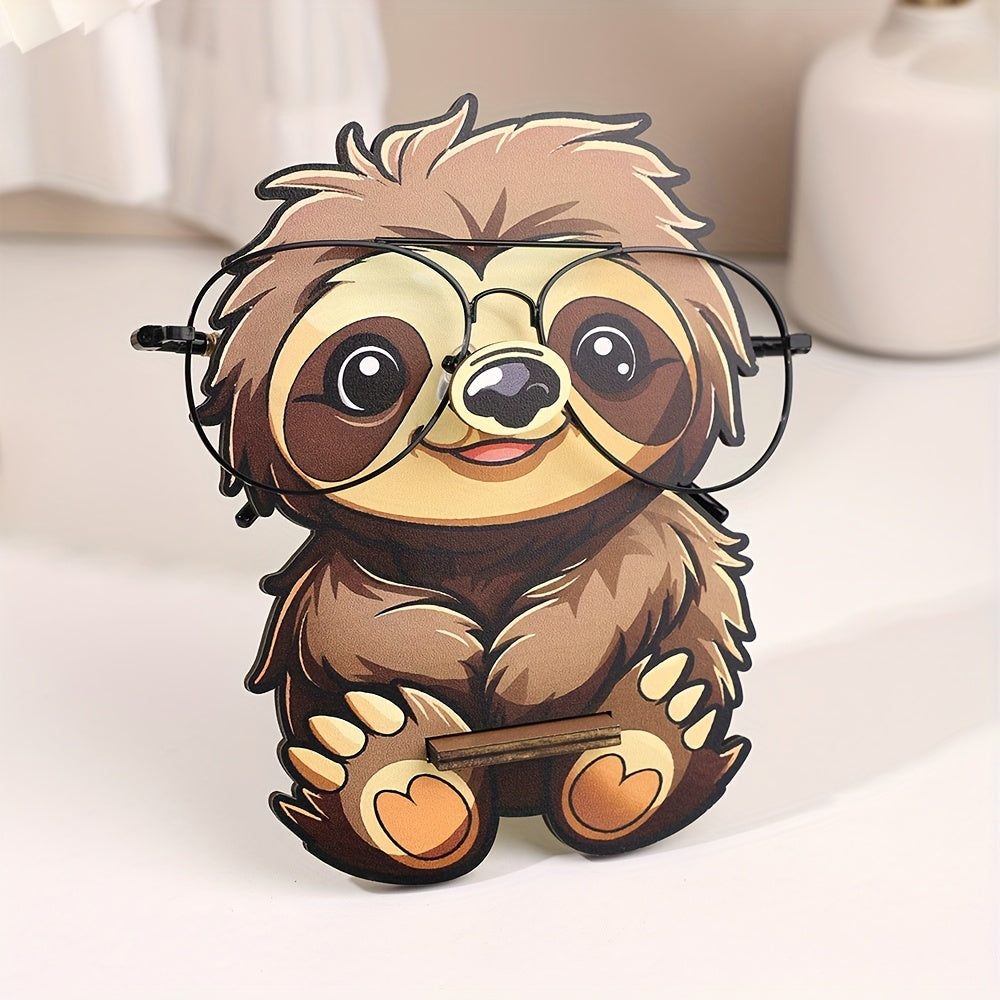 Sloth Shaped Wooden Eyeglass Holder