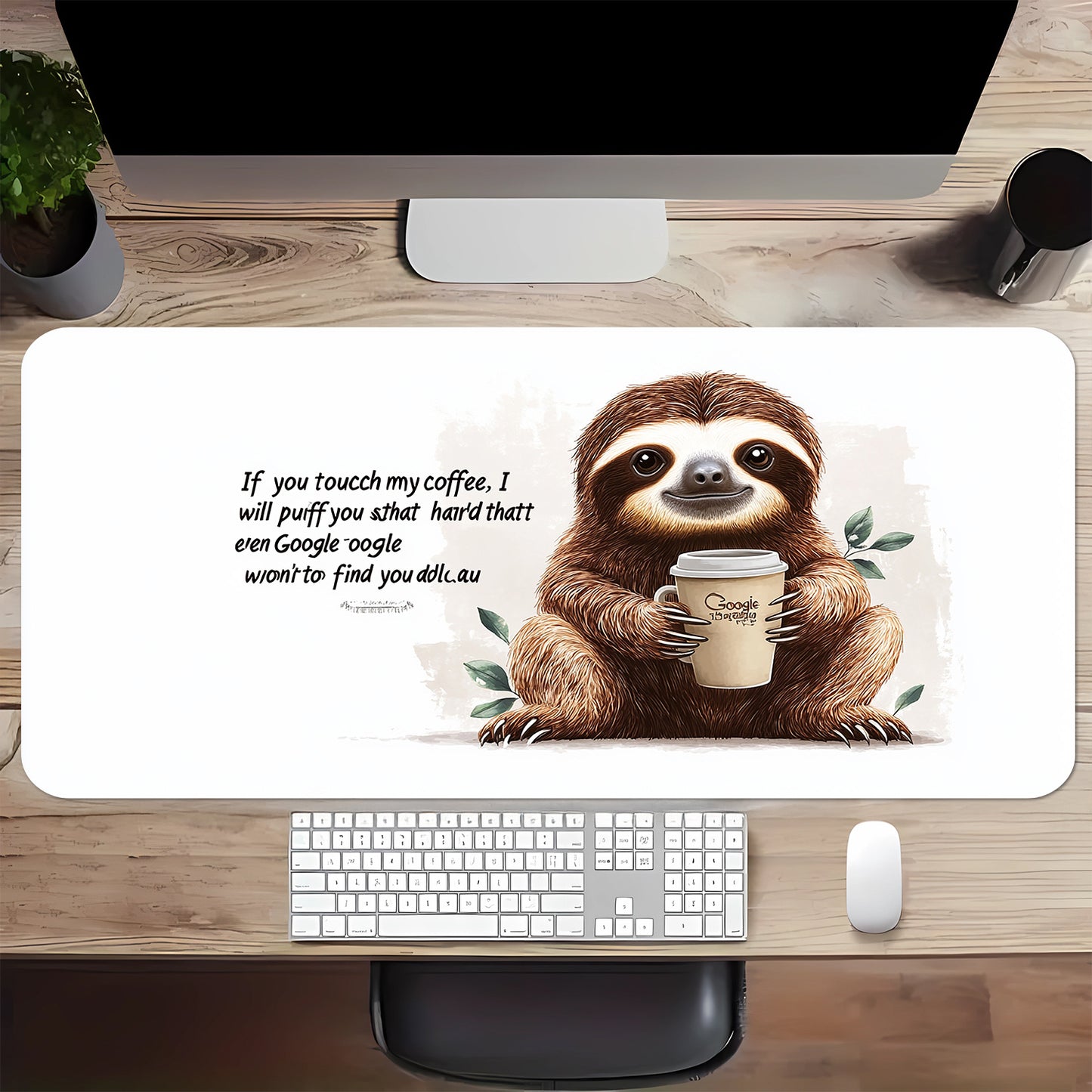 Charming Quote Sloth Mouse Pad