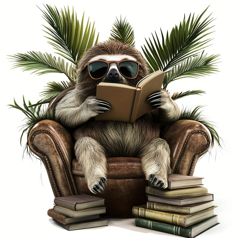 4 piece Reading Sloth Versatile Sticker