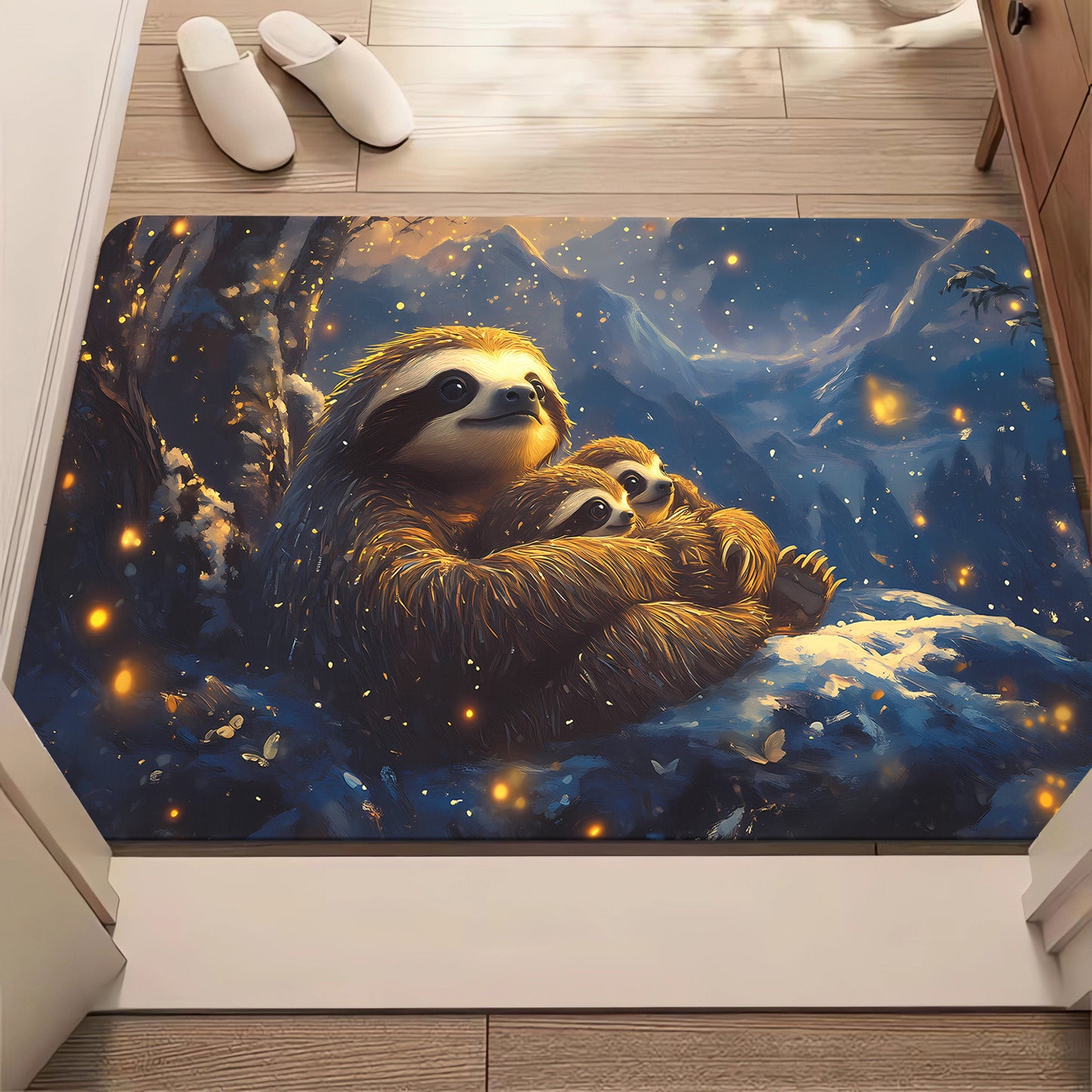 Sloth Night Themed Door Mat