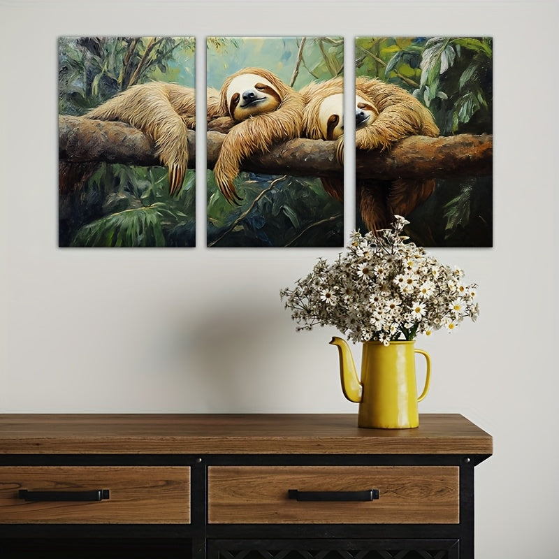 Sloth Sleeping Canvas