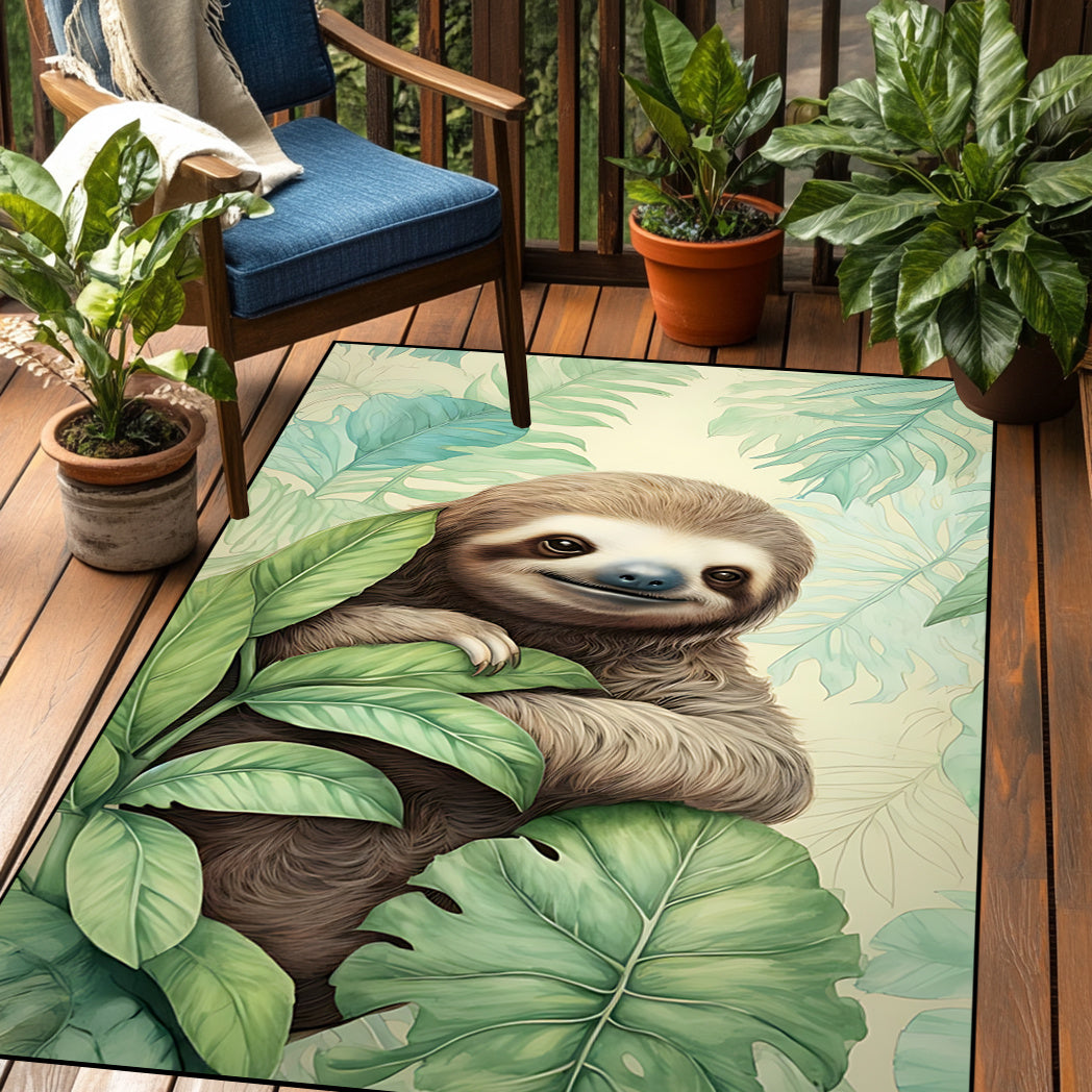 Sloth and Leaves Carpet