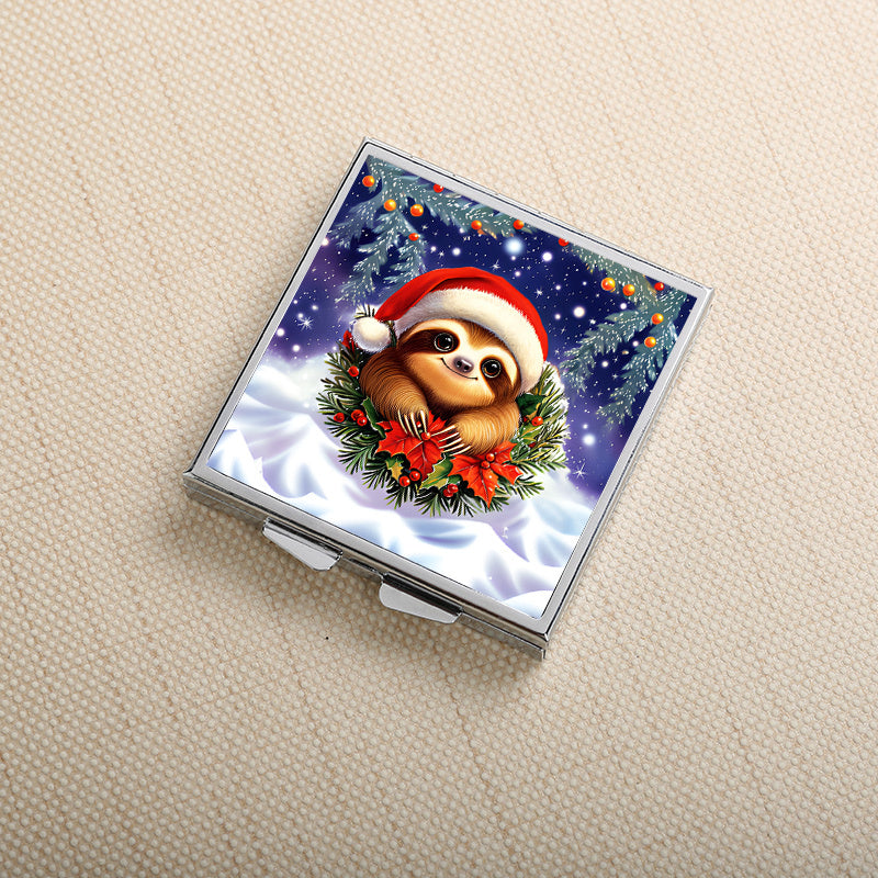 Sloth Christmas Square Jewelry Organizer