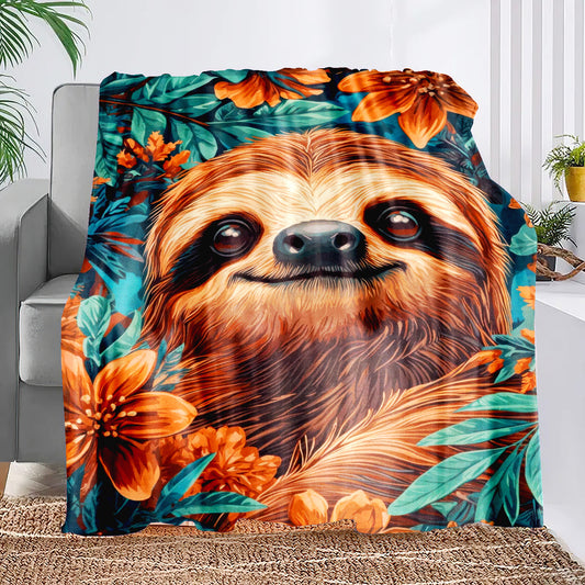 Sloth Print Blanket