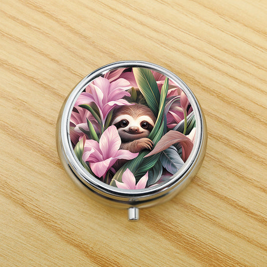 Floral Sloth Storage Box