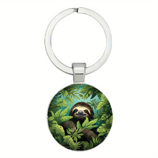 Forest Sloth Keychain
