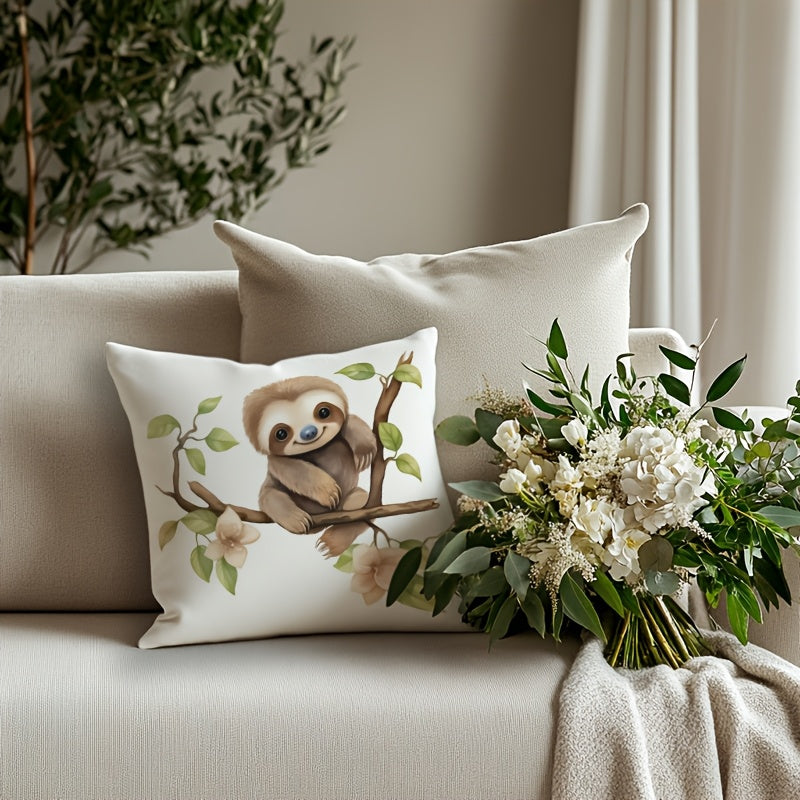 Baby Sloth On A Branch Cushion Cover