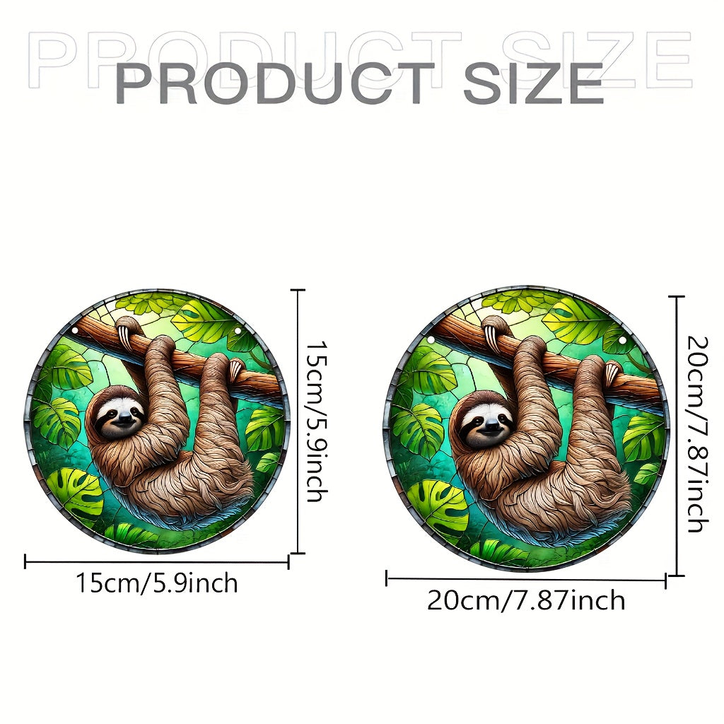 2D Flat Acrylic Sloth Sun Catcher