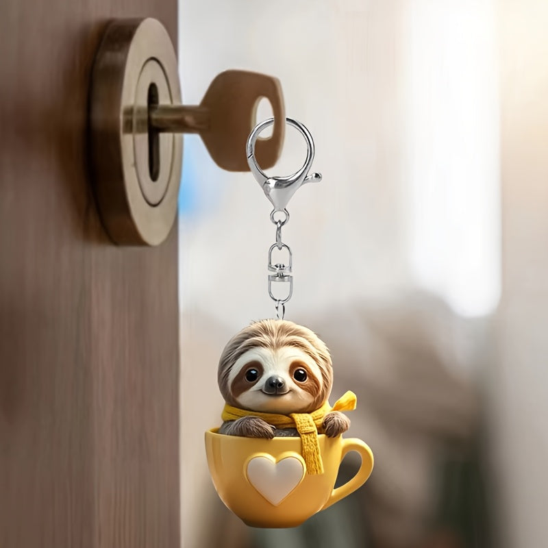 Sloth 2D Acrylic Keychain