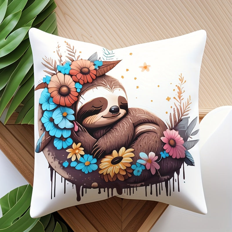 Adorable Sloth Cushion Cover