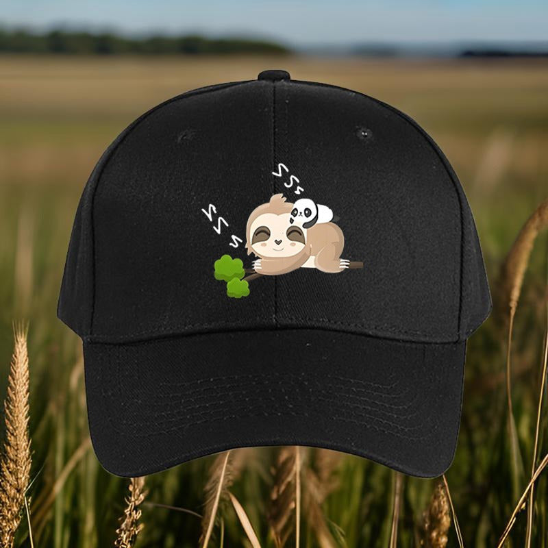 Adjustable Sloth Sleeping Baseball Cap