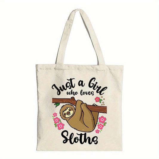 Just A Girl Who Loves Sloths Canvas Tote Bag