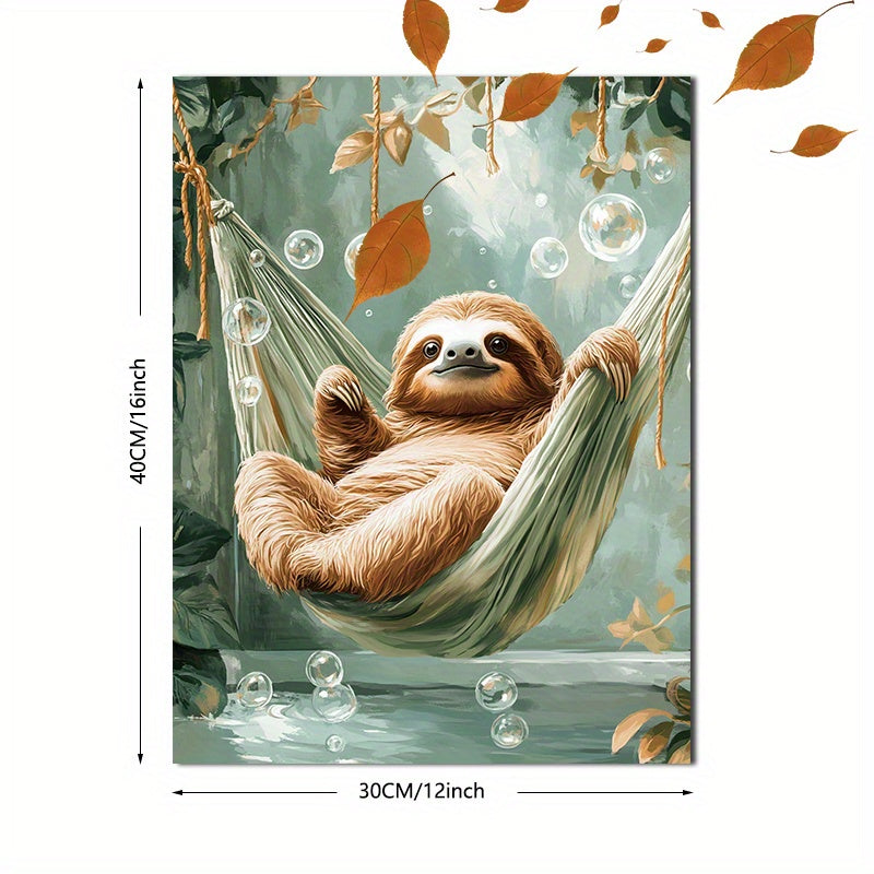 Modern Abstract Sloth Canvas Art Print