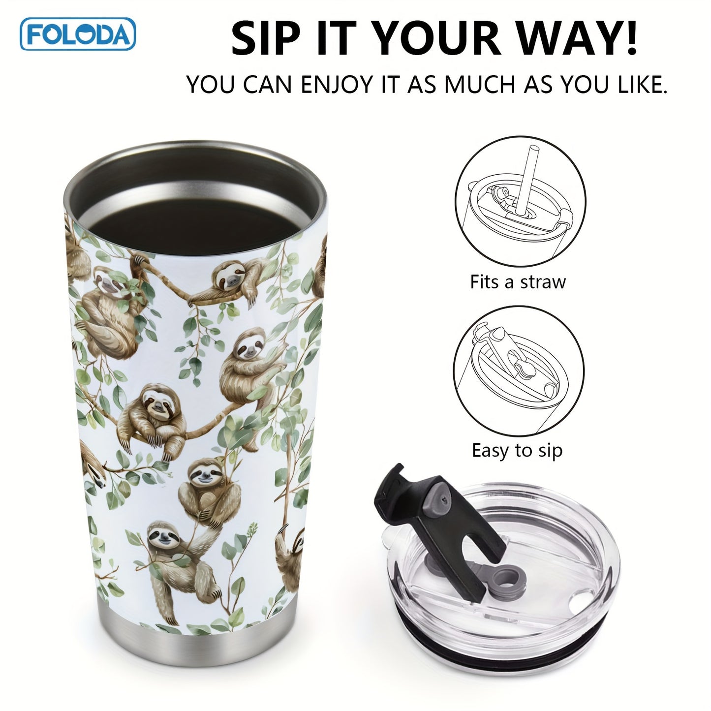 Sloth on a branch Tumbler