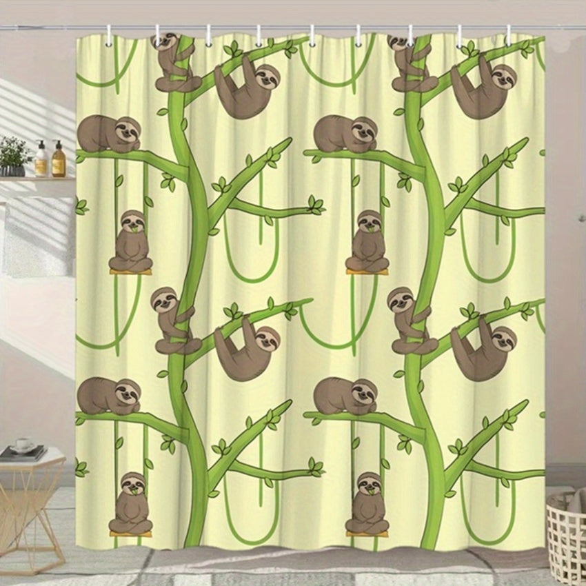 Sloth Cartoon style Shower Curtain