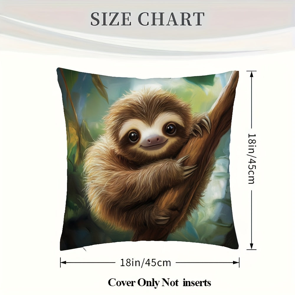 Cute Whimsical Sloth Cushion Cover