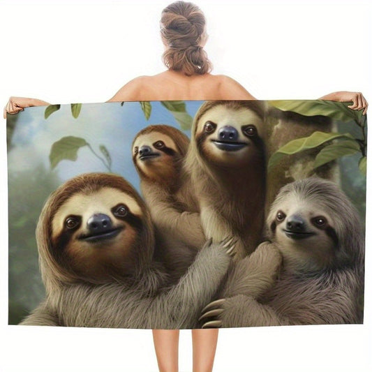 Sloth Beach Towel