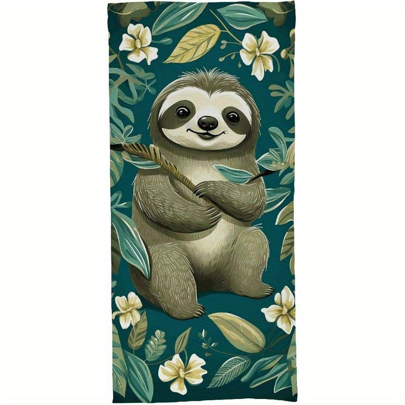 Sloth Print Beach Towel