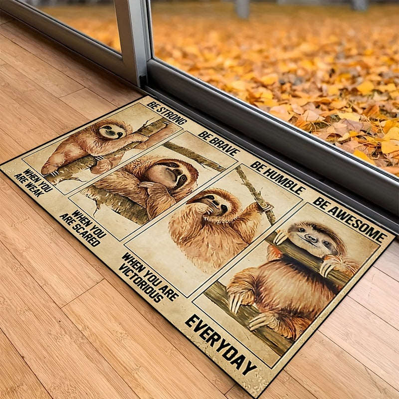 Sloth Quote Door Mat