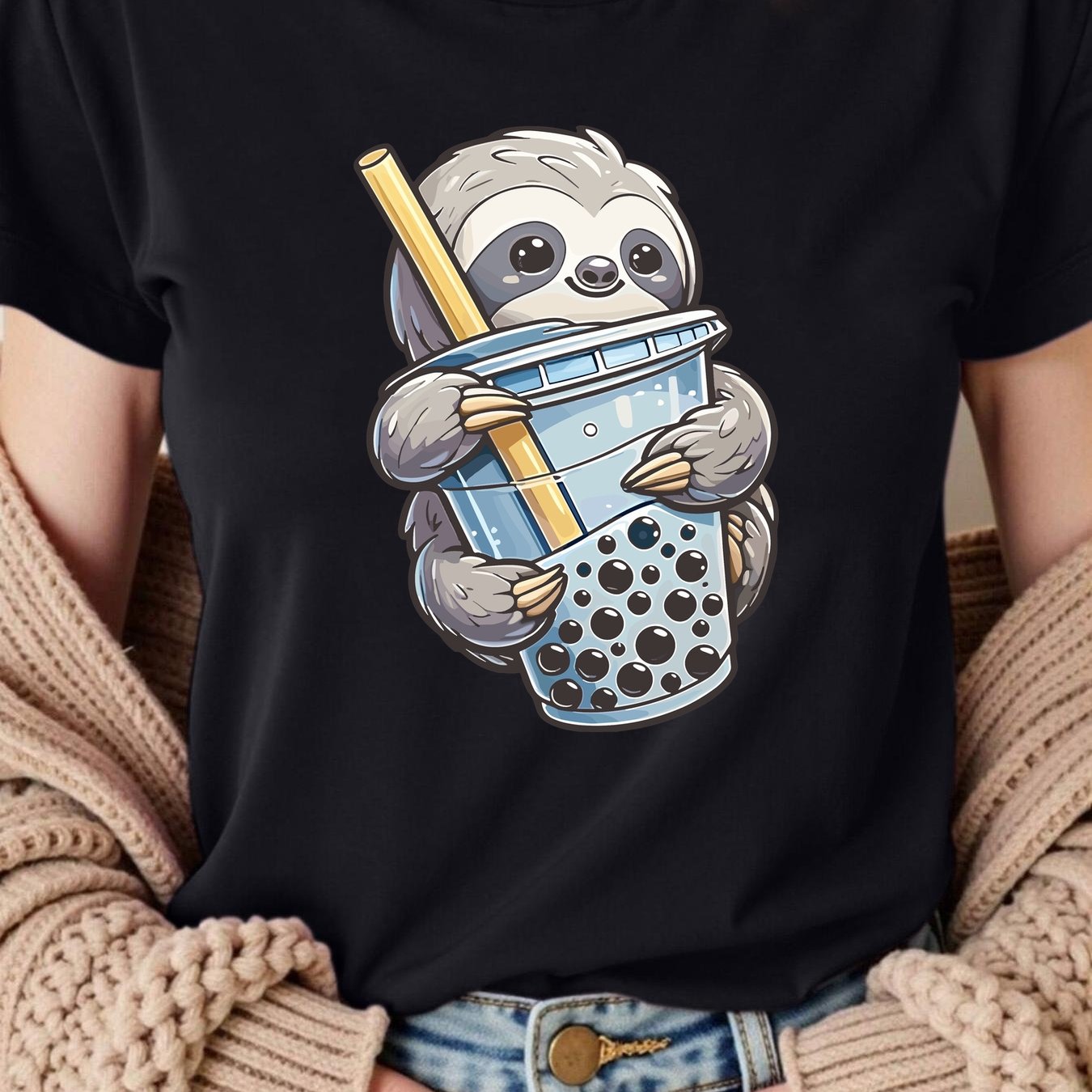 Boba Tea Sloth T-Shirt