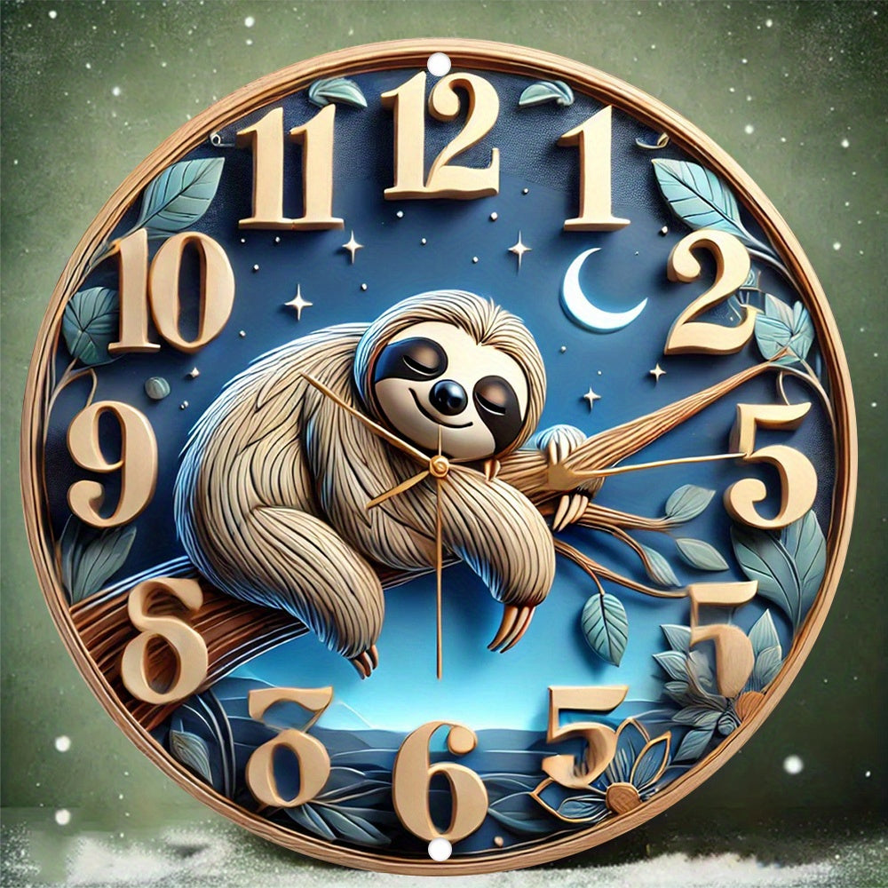 Sloth Moonlight Wall Clock